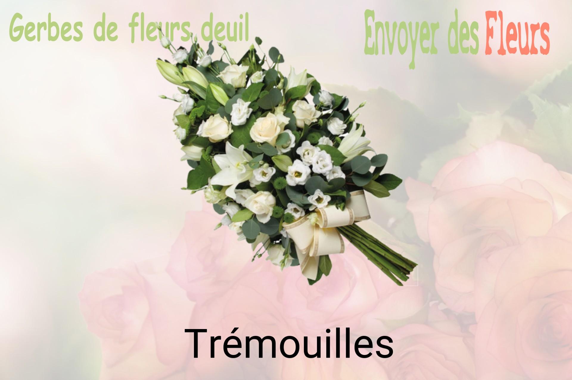 Gerbe de fleurs de deuil livrée à Trémouilles